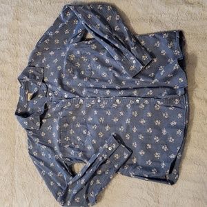 Faded Glory floral button down shirt